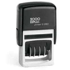 Stamps & Stamp Pads|2000 Plus 4-in-1 Date Stamp, Blue and Red Ink (011098)