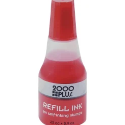 Stamps & Stamp Pads|2000 Plus Ink Refills for Self-Inking Stamp Pads, Red, 24/Carton (032960-CT)