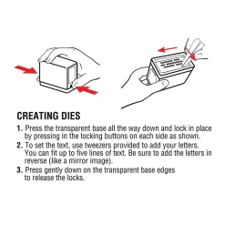 Stamps & Stamp Pads|2000 Plus Printer 30 Pre-Inked Stamp Set, Letters/Numbers, Black Ink (031557)