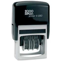 Stamps & Stamp Pads|2000 Plus S-220 Economy Self-Inking Date Rectangle Stamp, Black Ink (010129)