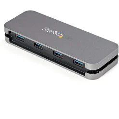 StarTech 4 Port USB 3.0 Hub, 4x USB-A, 5Gbps Laptop/Desktop USB Type-A Hub, USB Bus Powered, 28cm Long Cable with Cable Management