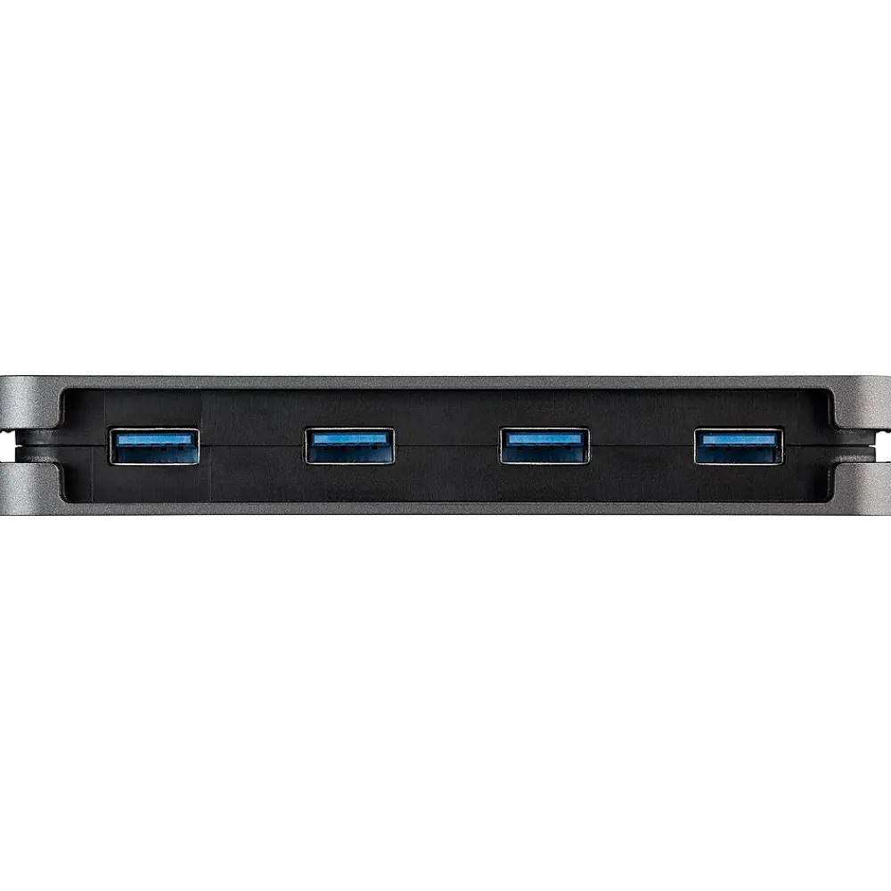 StarTech 4 Port USB 3.0 Hub, 4x USB-A, 5Gbps Laptop/Desktop USB Type-A Hub, USB Bus Powered, 28cm Long Cable with Cable Management