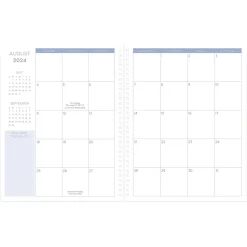 Academic Planners|Punch Studio 2024-2025 9.5" x 11.5" Academic Monthly Planner, Paper Cover, Blue Multicolor (79142)
