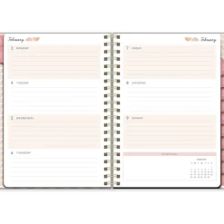 2025 Planners|Southworth 2025 Watercolor Sunset 7" x 9.25" Weekly & Monthly Planner, Hardcover, Multicolor (91087)