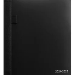Academic Planners|Staples 2024-2025 7" x 9" Academic Weekly & Monthly Appointment Book, Plastic Cover, Black (ST25497-23)