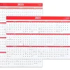 2025 Calendars|Staples 2025 48" x 32" Dry Erase Wall Calendar, Red/White (ST53911-25)