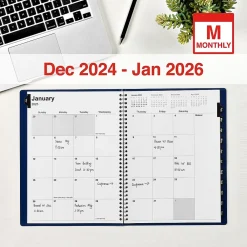 2025 Planners|Staples 2025 8" x 11" Monthly Planner, (ST58476-25) Navy