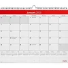 2025 Calendars|Staples 2025 15" x 12" Wall Calendar, Red/White (ST52080-25)