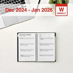 2025 Planners|Staples 2025 5" x 8" Weekly & Monthly Planner, Plastic Cover, Black (ST21490-25)