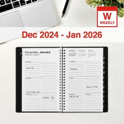 2025 Planners|Staples 2025 5" x 8" Weekly & Monthly Appointment Book, Black (ST58454-25)