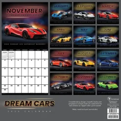 2025 Calendars|TF Publishing 2025 12" x 12" Dream Cars Wall Calendar (25-1008)
