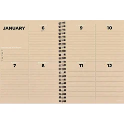 2025 Planners|TF Publishing 2025 6.5" x 8" Weekly & Monthly Planner, Paperboard Cover, Black/Beige (25-9202)