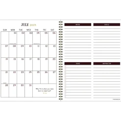 Academic Planners|TF Publishing 2024-2025 Bibliophile Series Royal Tartan 9" x 11" Academic Weekly & Monthly Planner, Paper Cover, Blue/Yellow