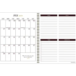 Academic Planners|TF Publishing 2024-2025 Bibliophile Series Merlot 8.5