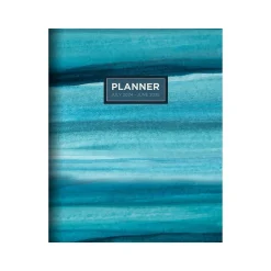 Academic Planners|TF Publishing 2024-2025 Blue Watercolor 6.5" x 8" Academic Monthly Planner, Paperboard Cover (AY25-4200)