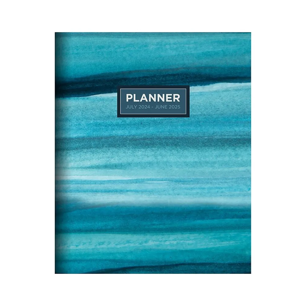 Academic Planners|TF Publishing 2024-2025 Blue Watercolor 6.5" x 8" Academic Monthly Planner, Paperboard Cover (AY25-4200)