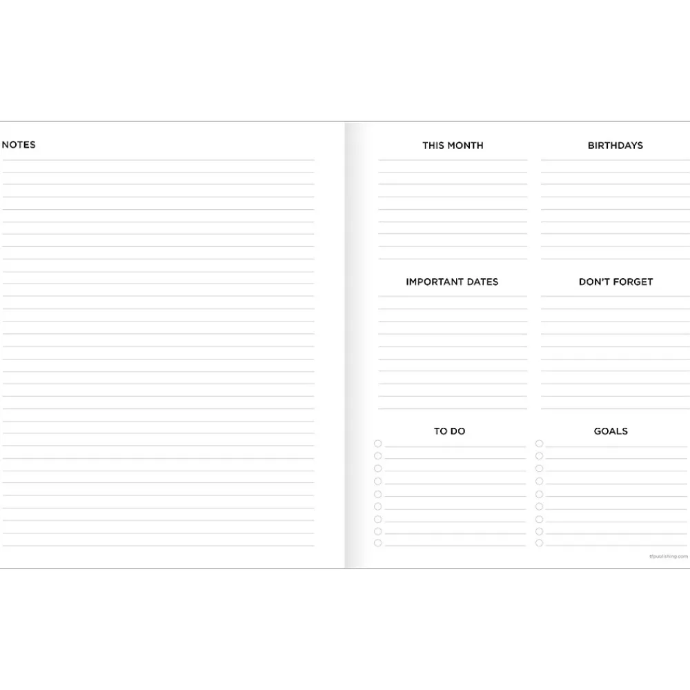 Academic Planners|TF Publishing 2024-2025 Blue Watercolor 6.5" x 8" Academic Monthly Planner, Paperboard Cover (AY25-4200)