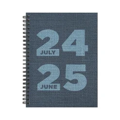 Academic Planners|TF Publishing 2024-2025 Elements Series Denim 6" x 8" Academic Weekly & Monthly Planner, Paperboard Cover, Blue (AY25-9202)