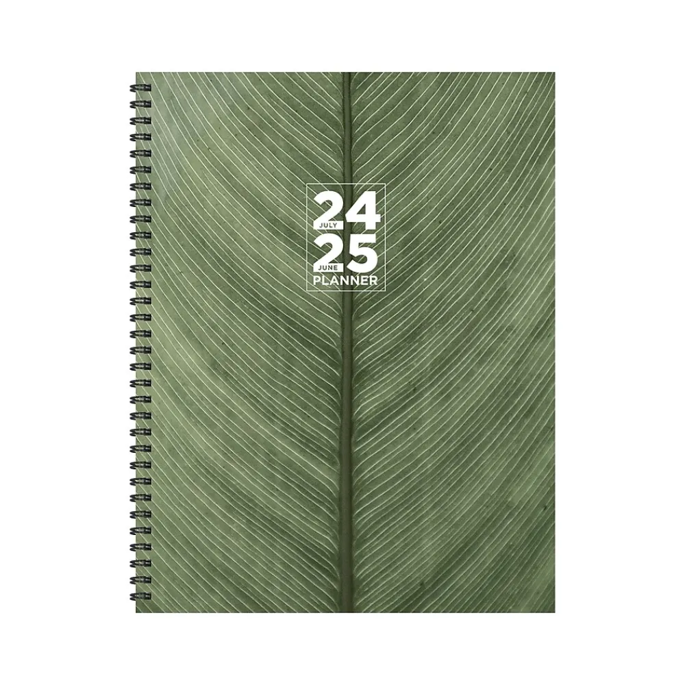 Academic Planners|TF Publishing 2024-2025 Elements Series Living Leaf 8.5" x 11" Academic Weekly & Monthly Planner, Paperboard Cover