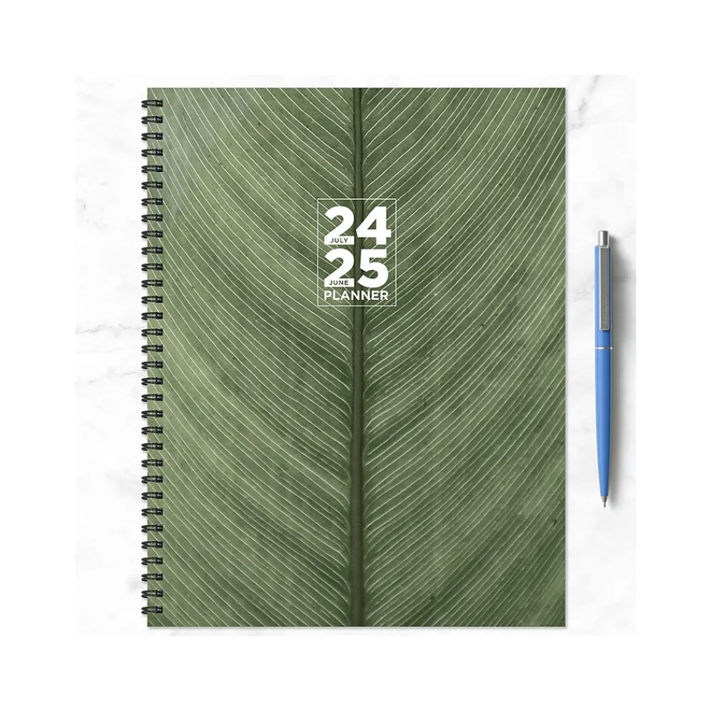 Academic Planners|TF Publishing 2024-2025 Elements Series Living Leaf 8.5" x 11" Academic Weekly & Monthly Planner, Paperboard Cover