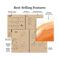 Academic Planners|TF Publishing 2024-2025 Elements Series Lava Wave 8.5