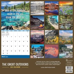 2025 Calendars|TF Publishing 2025 Great Outdoors 12" x 12" Monthly Wall Calendar (25-1109)