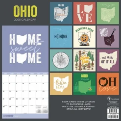 2025 Calendars|TF Publishing 2025 Home: Ohio 12" x 12" Monthly Wall Calendar (25-1131)