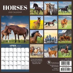 2025 Calendars|TF Publishing 2025 Horses 7" x 7" Monthly Wall Calendar (25-2001)