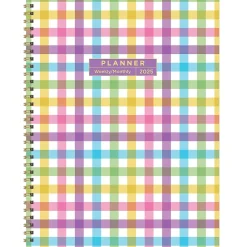 2025 Planners|TF Publishing 2025 Madras Plaid 9" x 11" Weekly & Monthly Planner, Paperboard Cover, Multicolored (25-9714)