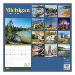 2025 Calendars|TF Publishing 2025 Michigan 12" x 12" Monthly Wall Calendar (25-1039)