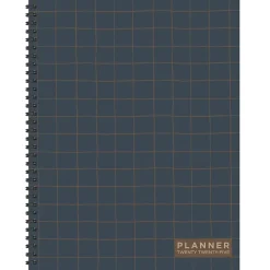 2025 Planners|TF Publishing 2025 Navy Grid Space 9" x 11" Weekly & Monthly Planner, Paperboard Cover, Multicolored (25-9704)