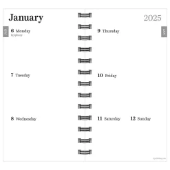 2025 Planners|TF Publishing 2025 Pink Plaid 3.5" x 6.5" Weekly & Monthly Planner, Paperboard Cover, Multicolored (25-7506)