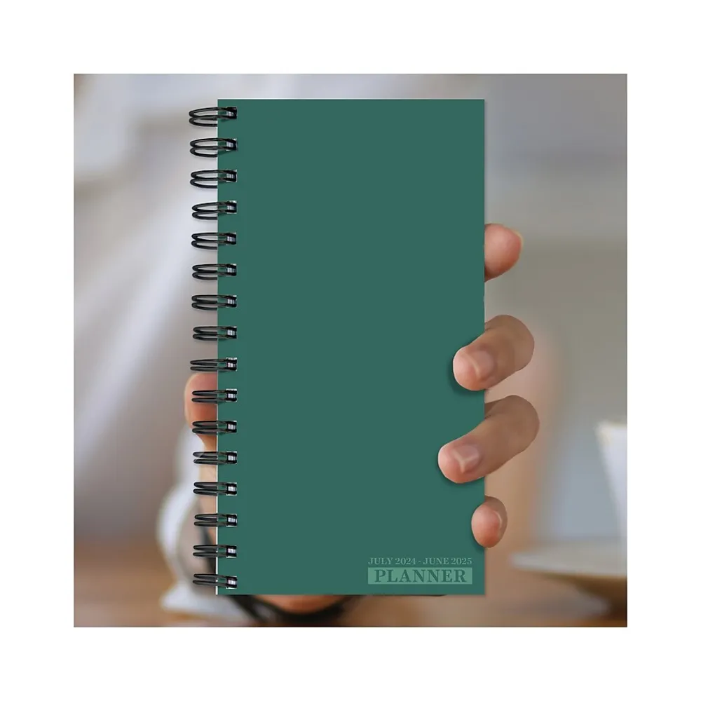 Academic Planners|TF Publishing 2024-2025 Sea Green 3.5" x 6.5" Academic Weekly & Monthly Planner, Paperboard Cover, Green (AY25-7504)