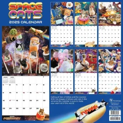 2025 Calendars|TF Publishing 2025 Space Cats 12" x 12" Monthly Wall Calendar (25-1026)