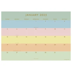2025 Calendars|TF Publishing 2025 Super Stripe 12" x 17" Monthly Desk Pad Calendar (25-8508)