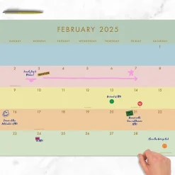 2025 Calendars|TF Publishing 2025 Super Stripe 17" x 22" Monthly Desk Pad Calendar (25-8210)