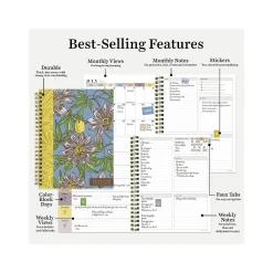 Academic Planners|TF Publishing 2024-2025 White Lotus Series Coastal Flowers 6