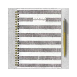 Academic Planners|TF Publishing 2024-2025 White Lotus Series Seersucker Stripe 6