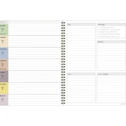 Academic Planners|TF Publishing 2024-2025 White Lotus Series Byzantine Tile 8.5" x 11" Academic Weekly & Monthly Planner, Paperboard Cover
