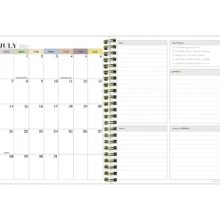 Academic Planners|TF Publishing 2024-2025 White Lotus Verde Fronds 6