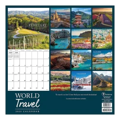 2025 Calendars|TF Publishing 2025 World Travel 12" x 12" Monthly Wall Calendar (25-1043)