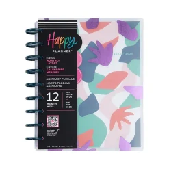 Academic Planners|The Happy Planner 2024-2025 Abstract Florals 7" x 9.25" Academic Monthly Planner, Plastic Cover, Multicolor (PPCD12-473)