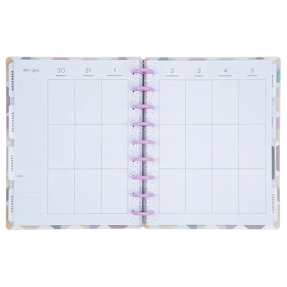 Academic Planners|The Happy Planner 2024-2025 Canyon Modern 7" x 9.25" Academic Weekly & Monthly Planner, Plastic Cover, Multicolor