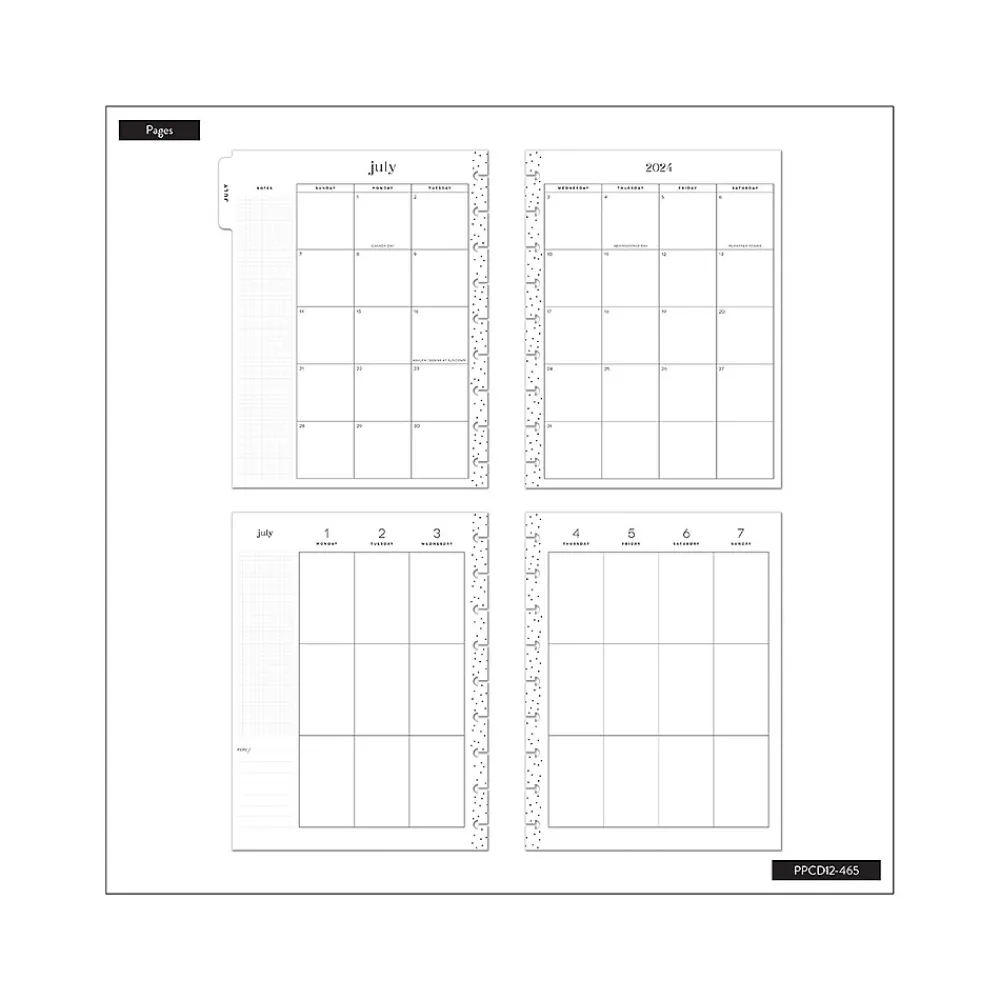 Academic Planners|The Happy Planner 2024-2025 Canyon Modern 7" x 9.25" Academic Weekly & Monthly Planner, Plastic Cover, Multicolor