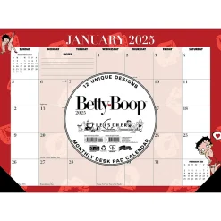 2025 Calendars|Willow Creek 2025 Betty Boop 17" x 12" Monthly Desk Pad Calendar (47804)