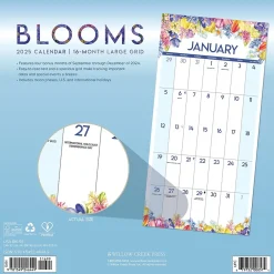 2025 Calendars|Willow Creek 2025 Blooms—Large Grid 12" x 12" Monthly Wall Calendar (46449)