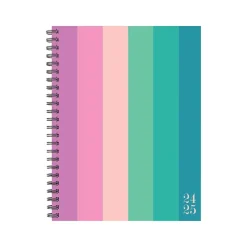 Academic Planners|Willow Creek 2024-2025 Cabana Stripe 6.5" x 8.5" Academic Weekly & Monthly Planner, Paper Cover, Multicolor (46234)
