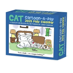 2025 Calendars|Willow Creek 2025 Cat Cartoon-A-Day by Jonny Hawkins 6" x 5.5" Day-to-Day Calendar, Multicolor (40713)