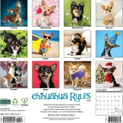 2025 Calendars|Willow Creek 2025 Chihuahua Rules 12" x 12" Monthly Wall Calendar (42311)