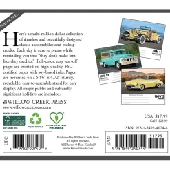 2025 Calendars|Willow Creek 2025 Classic Cars & Trucks 6" x 5.5" Day-to-Day Calendar, Multicolor (40744)
